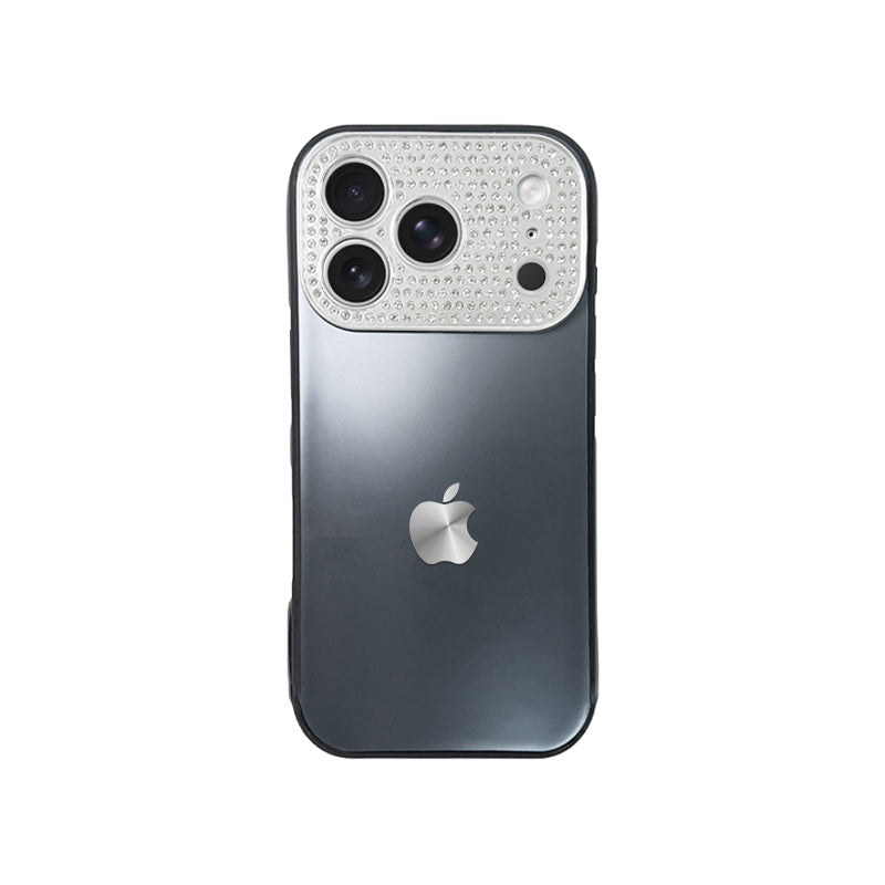 iPhone Diamond-Encrusted Large Window Case