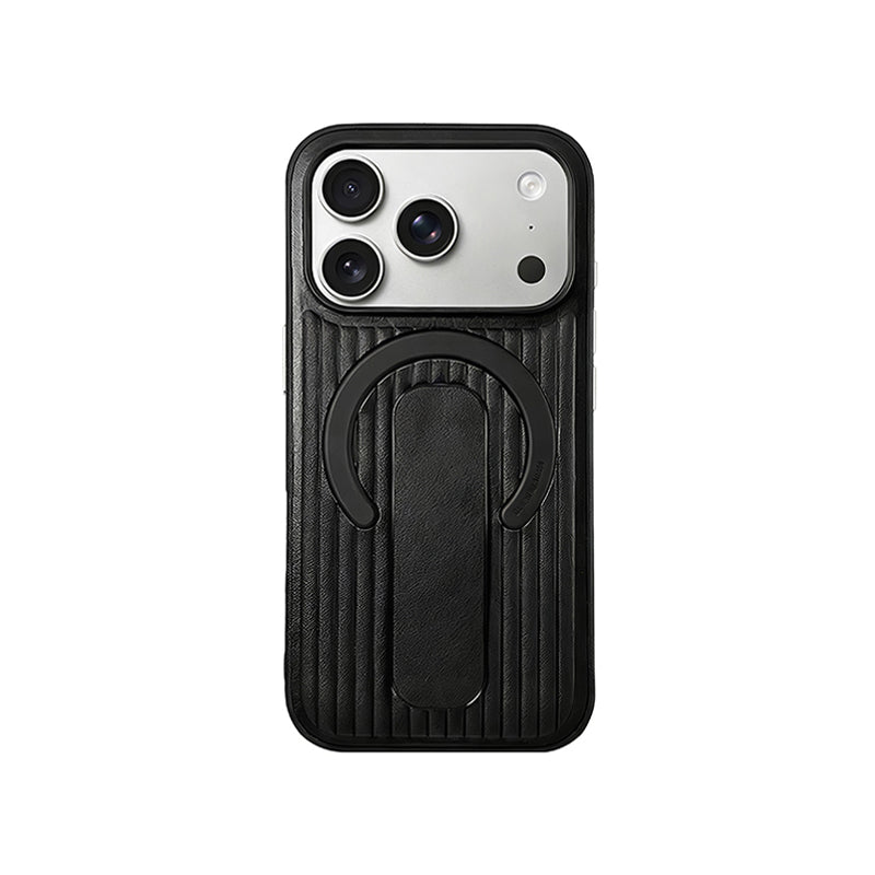 iPhone Leather Finger Strap Case