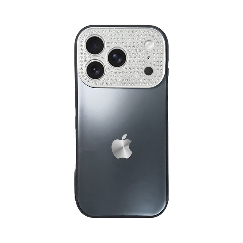 iPhone Diamond-Encrusted Large Window Case