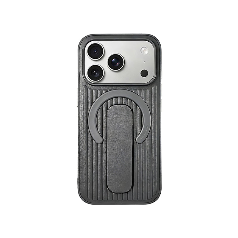 iPhone Leather Finger Strap Case