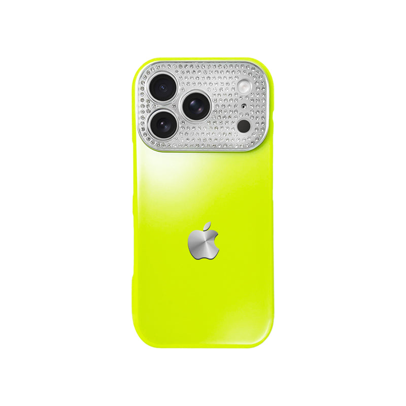 iPhone Diamond-Encrusted Large Window Case
