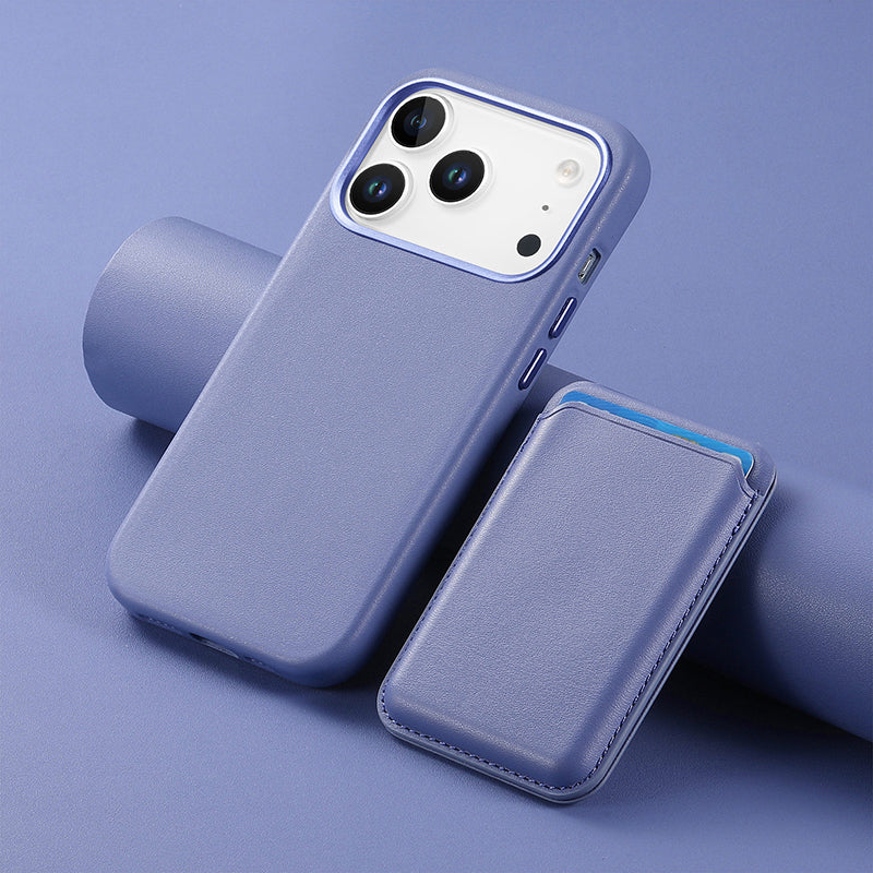 iPhone Leather Case MagSafe Card Holder Set