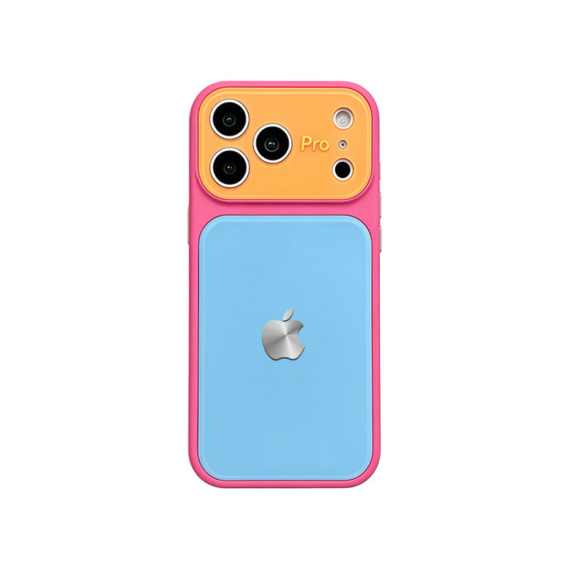 iPhone Dopamine Color-Blocked Leather Case
