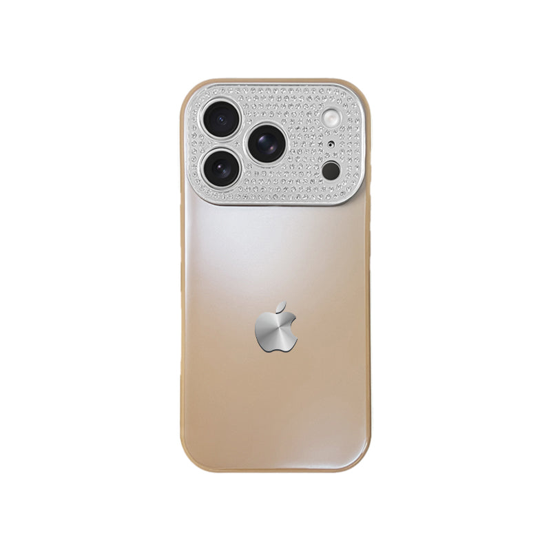 iPhone Diamond-Encrusted Large Window Case