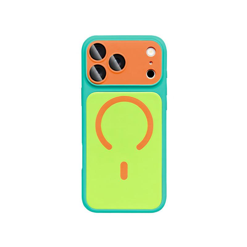 iPhone Color Block Fabric MagSafe Case
