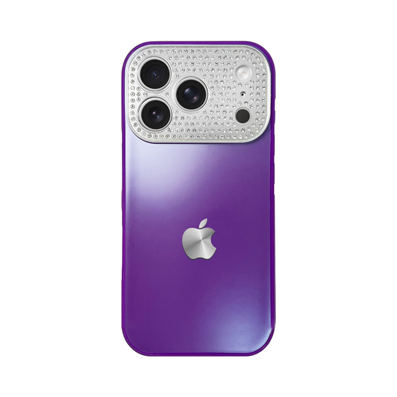 iPhone Diamond-Encrusted Large Window Case