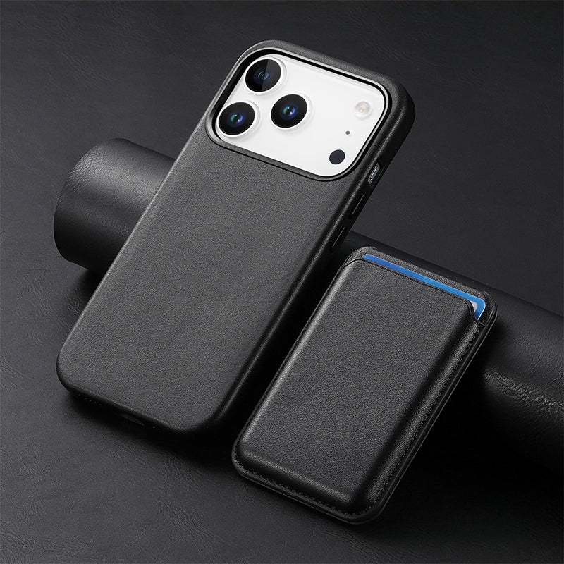iPhone Leather Case MagSafe Card Holder Set