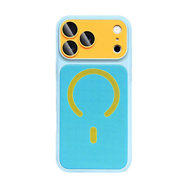 iPhone Color Block Fabric MagSafe Case